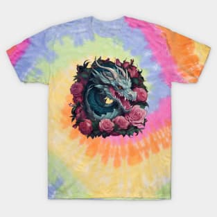 Dragon in a Wreath of Roses T-Shirt